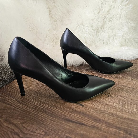 YSL Saint Laurent Leather Pumps, Black, IT 39.5/US 9.5 - Picture 3 of 11